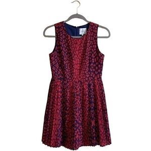 Wren by Anthropologie Leopard Print Pleated Dress